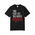 UFOMENA DROP 001 This Case File Was Marked Impossible Garment-Dyed Tee