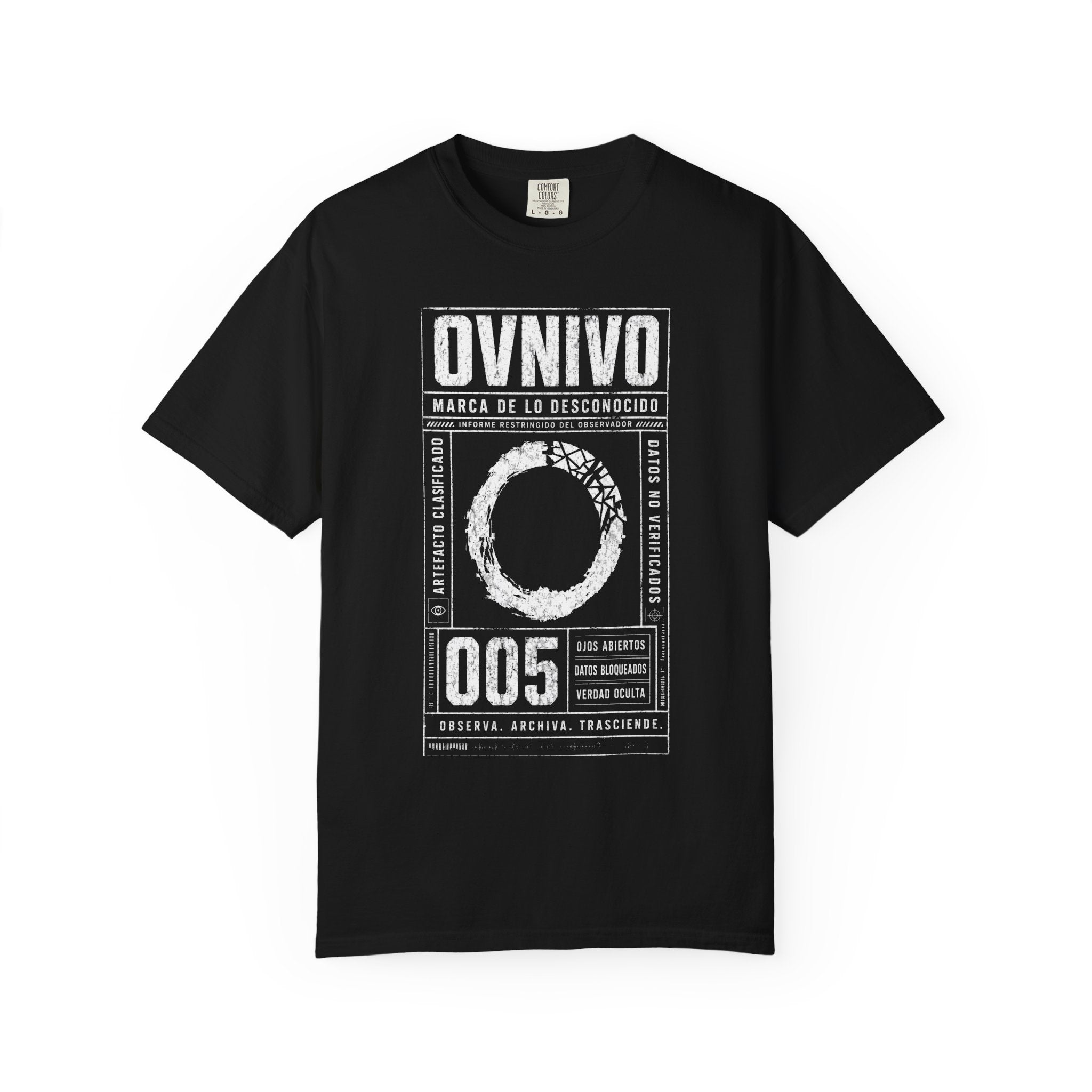OVNIVO Registro 005 Marca de Archivo Camiseta Pigmentada