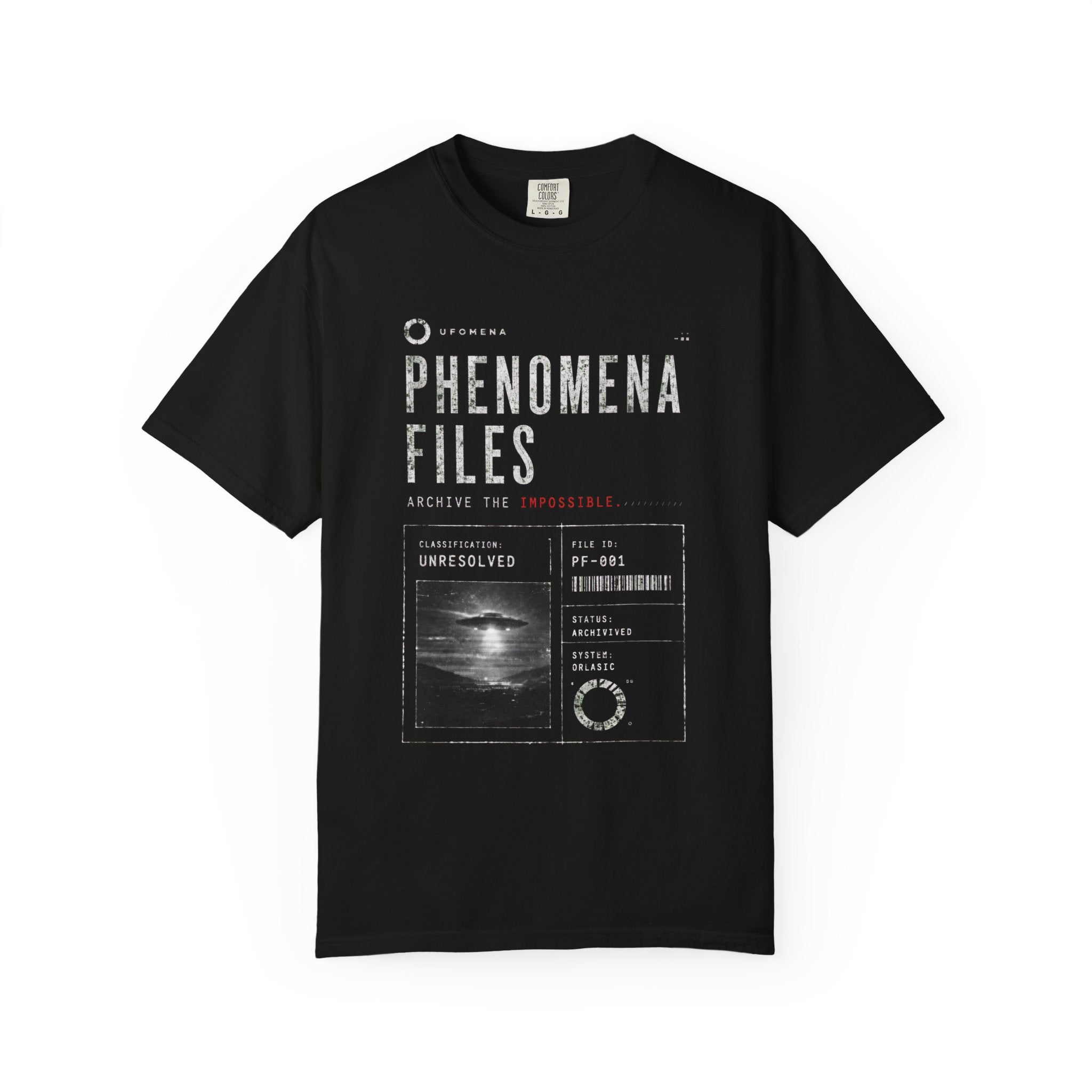 UFOMENA Drop-001 Phenomena Files Garment-Dyed Tee