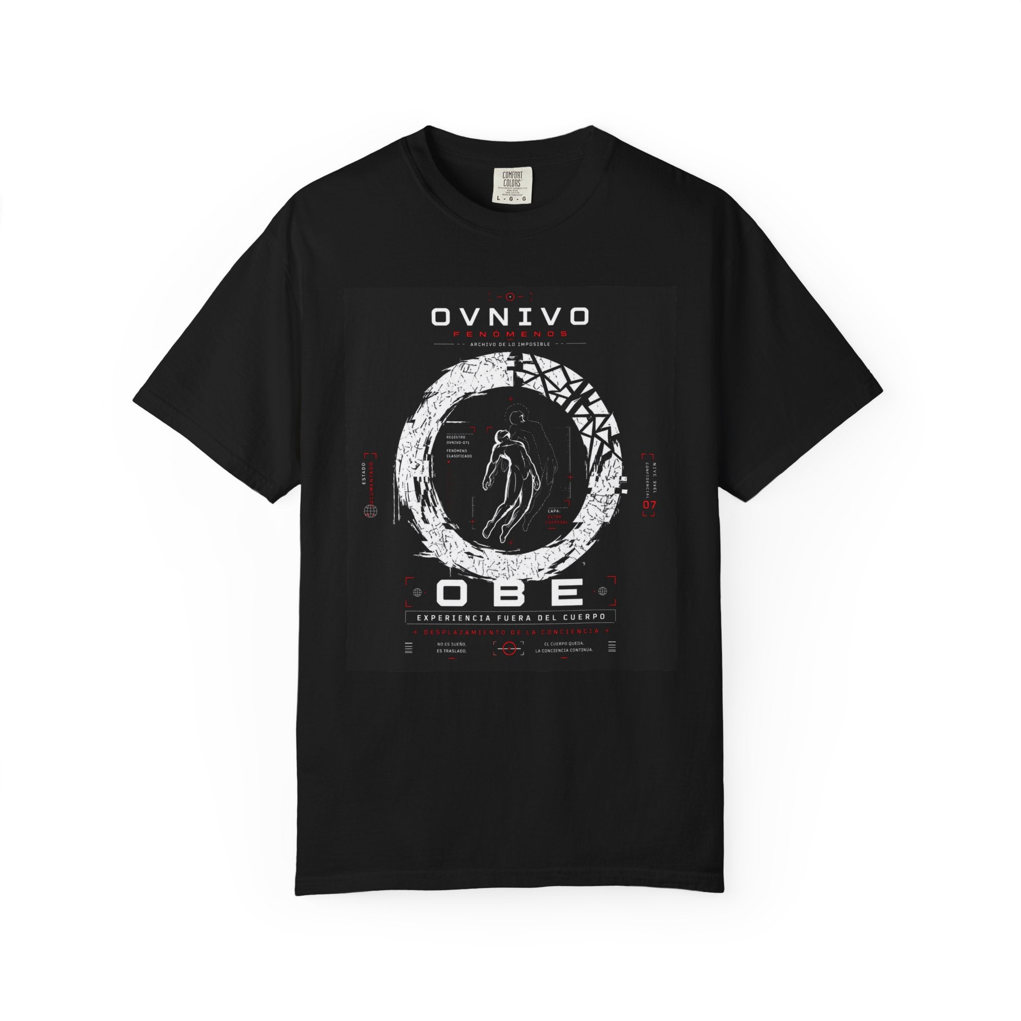 OVNIVO OFC Fenomenos OBE Experiencia Fuera del Cuerpo Camiseta Pigmenta