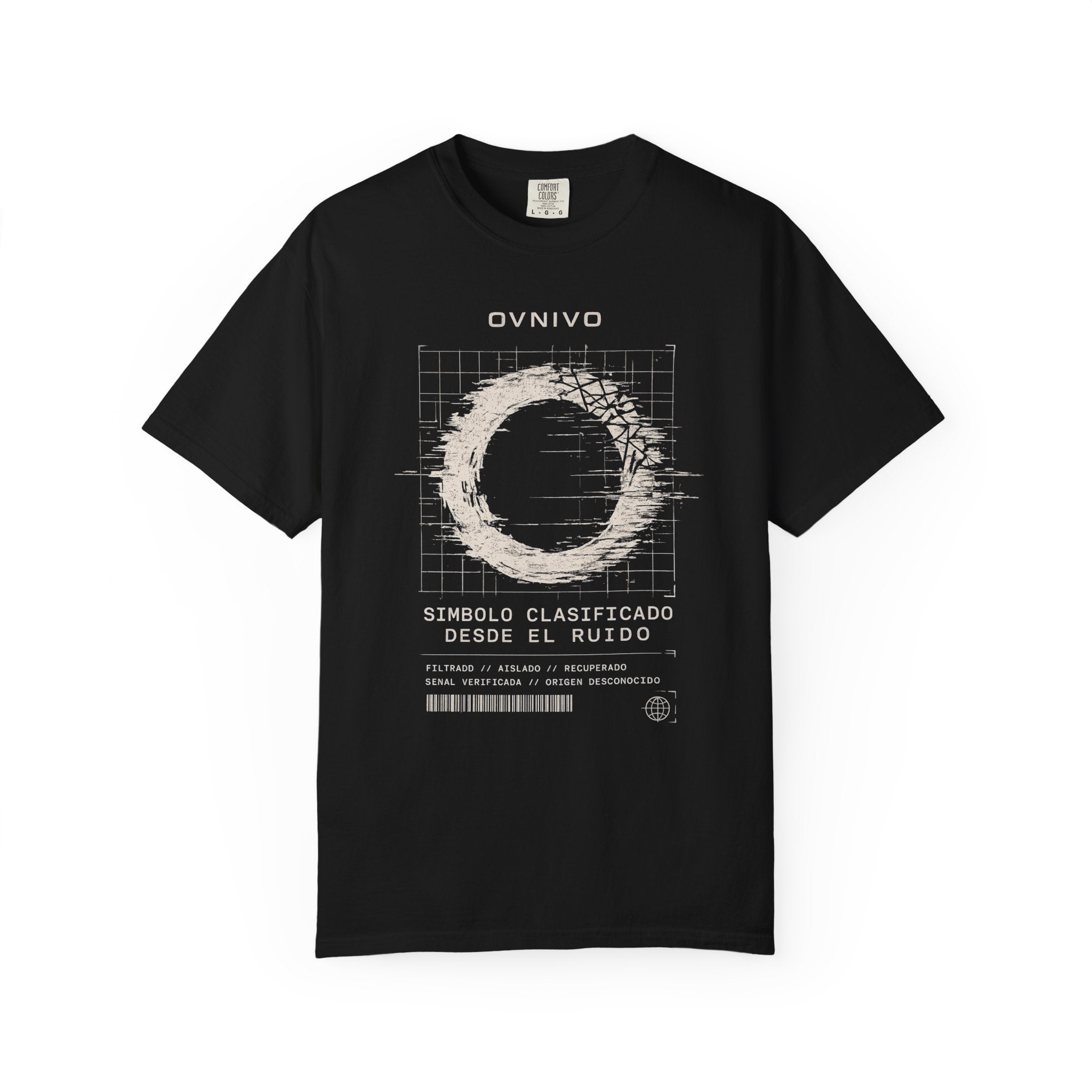 OVNIVO Símbolo Clasificado Desde El Ruido Camiseta Pigmentada