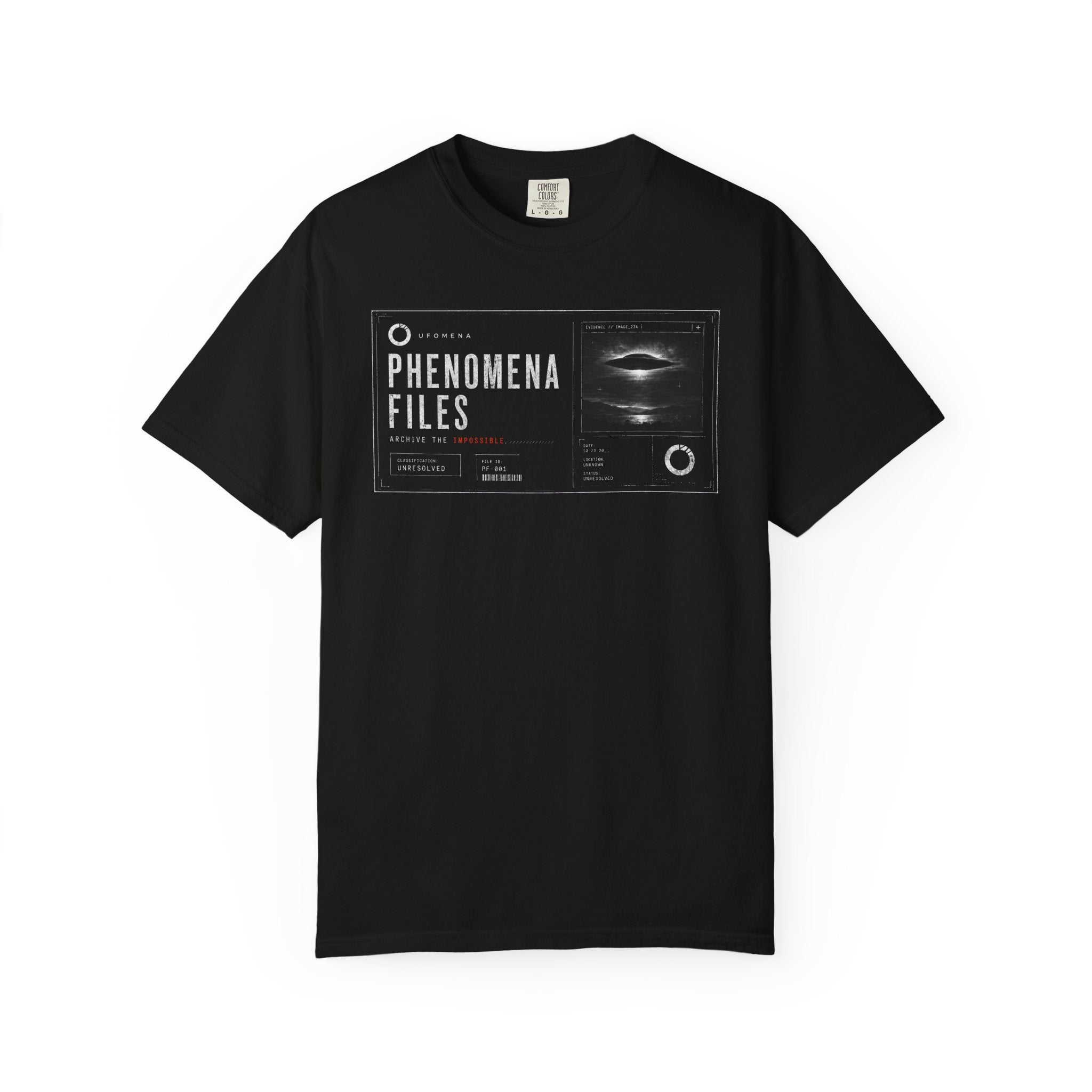 UFOMENA Drop-002 Phenomena Files Garment-Dyed Tee