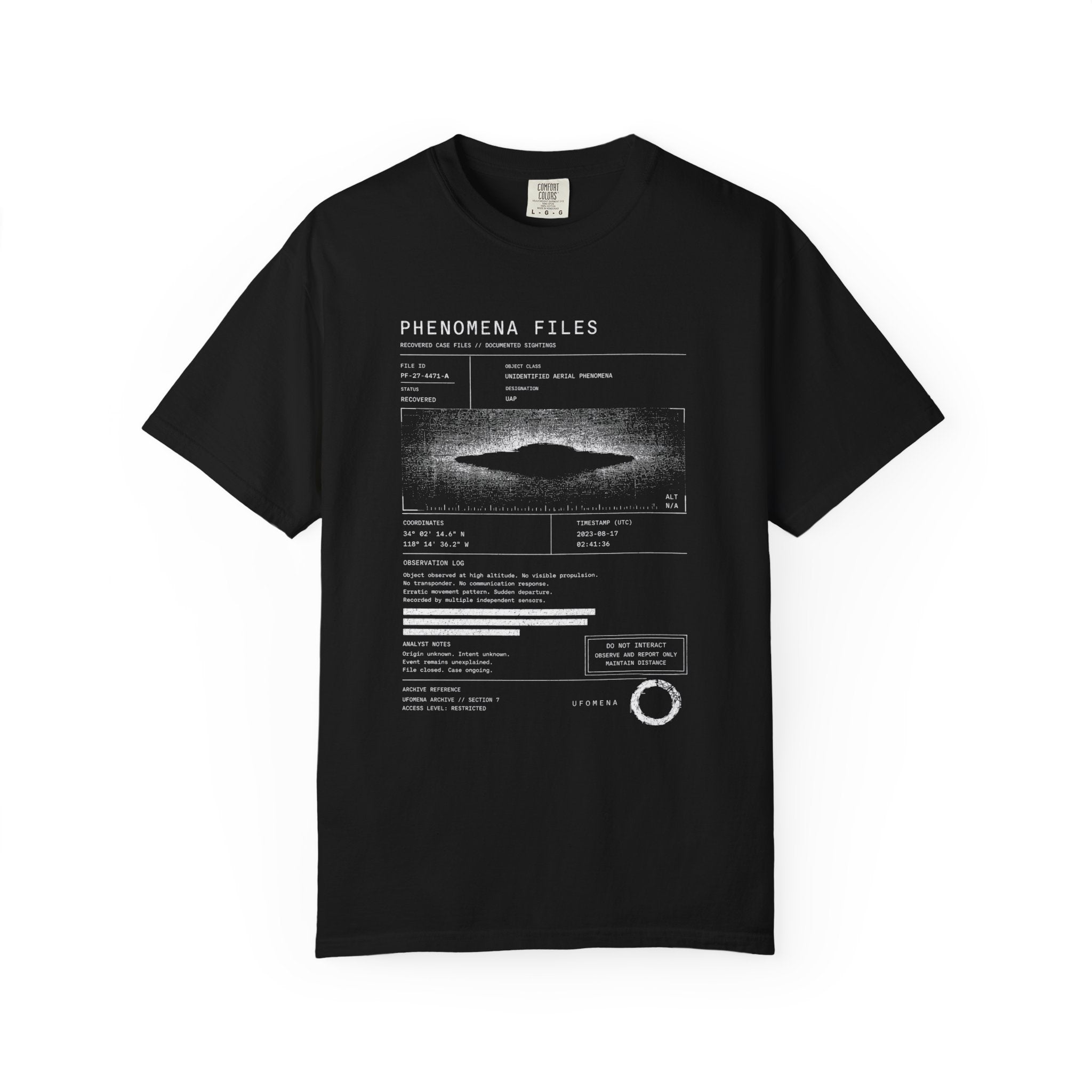 UPA 003 — Phenomena Files Tee