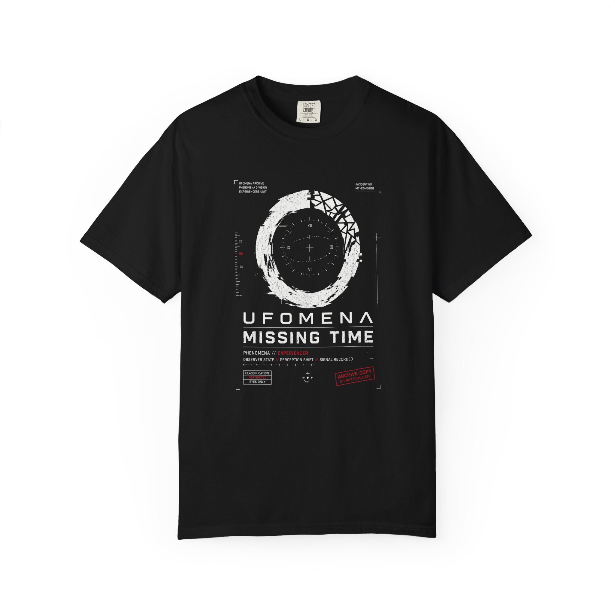 UFOMENA UPE-003 Missing Time Garment-Dyed Tee