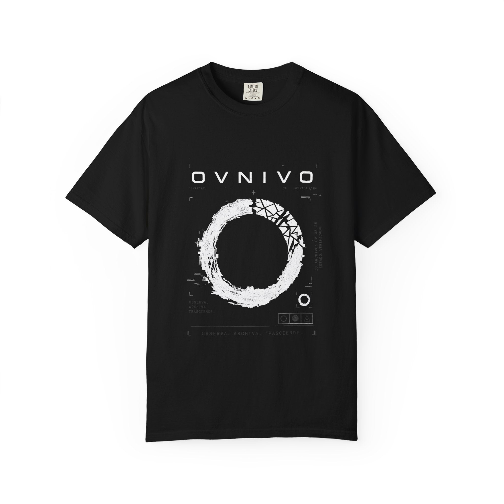 OVNIVO Observa. Archiva. Trasciende. Camiseta Pigmentada